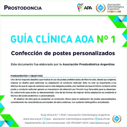 Guía Clínica AOA Nº 1 - Prostodoncia